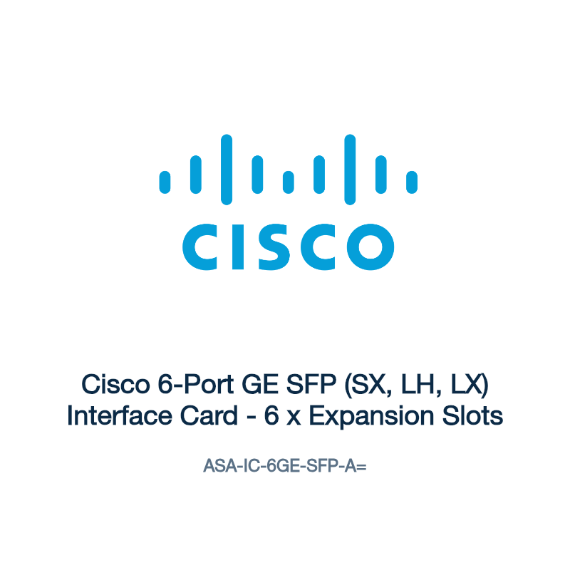 ASA-IC-6GE-SFP-A=: Cisco 6-Port GE SFP (SX, LH, LX) Interface Card