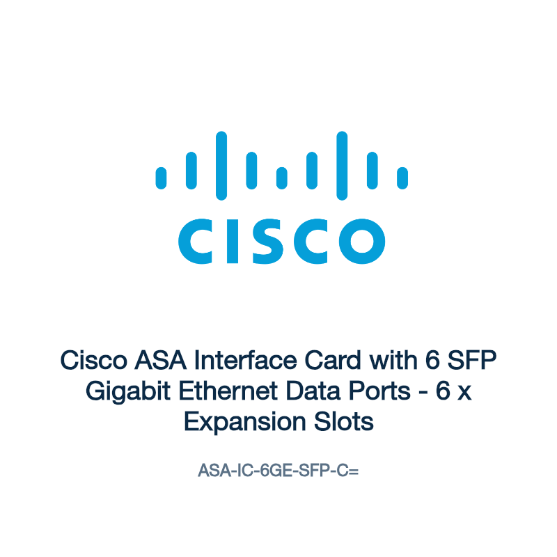 ASA-IC-6GE-SFP-C=: Cisco ASA Interface Card with 6 SFP Gigabit Ethernet Data Ports