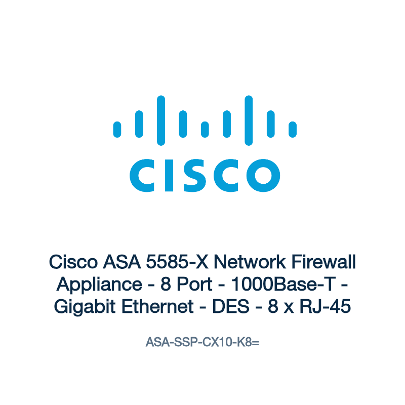 ASA-SSP-CX10-K8=: Cisco ASA 5585-X Network Firewall Appliance