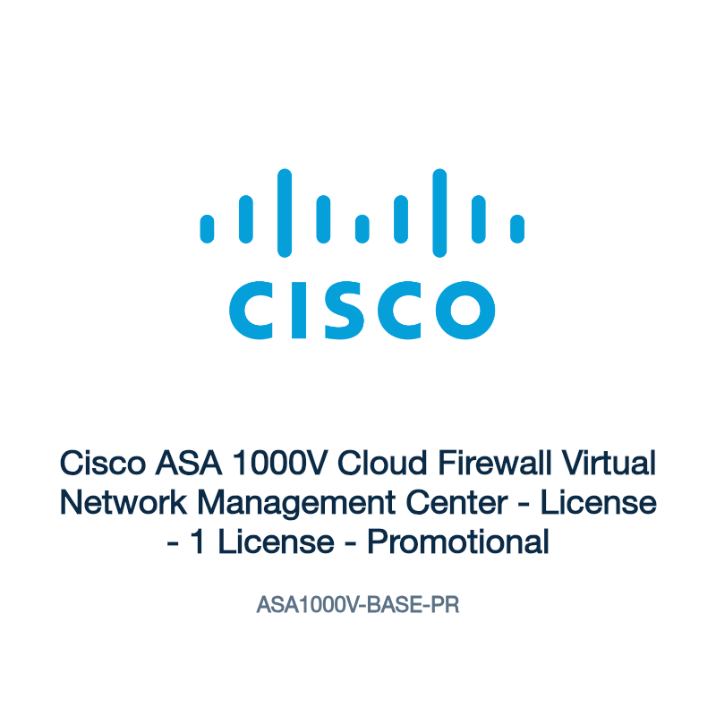 ASA1000V-BASE-PR: Cisco ASA 1000V Cloud Firewall Virtual Network Management Center