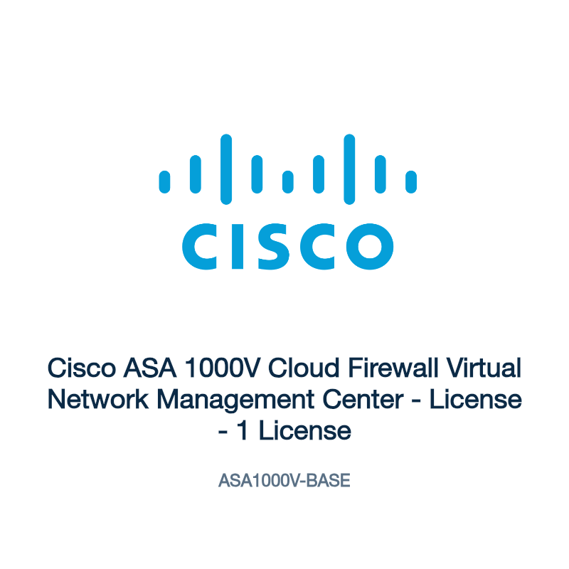 ASA1000V-BASE: Cisco ASA 1000V Cloud Firewall Virtual Network Management Center