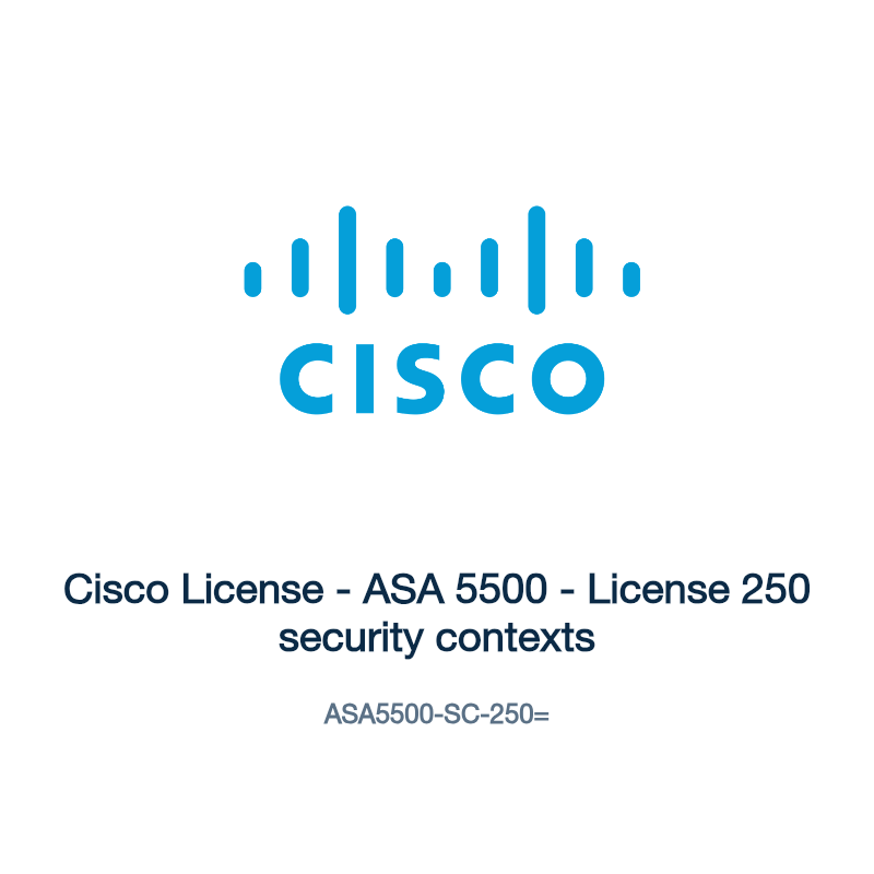 ASA5500-SC-250=: Cisco License - ASA 5500 - License 250 security contexts