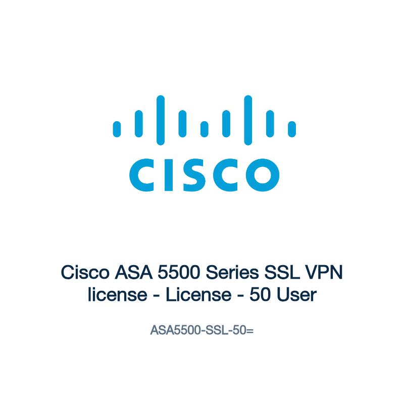 ASA5500-SSL-50=: Cisco ASA 5500 Series SSL VPN license