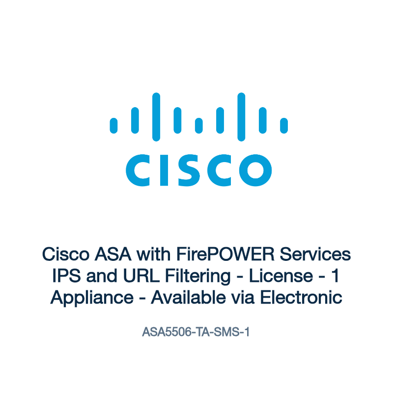 ASA5506-TA-SMS-1: Cisco ASA with FirePOWER Services IPS and URL Filtering