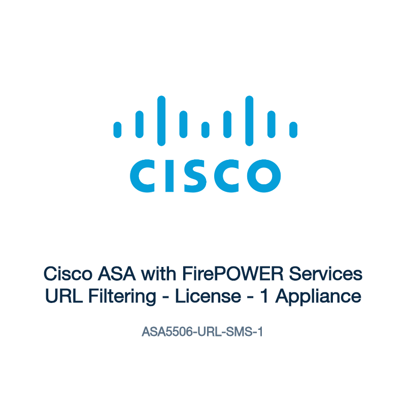 ASA5506-URL-SMS-1: Cisco ASA with FirePOWER Services URL Filtering