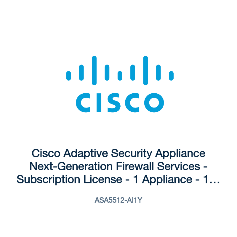 ASA5512-AI1Y: Cisco Adaptive Security Appliance Next-Generation Firewall Services