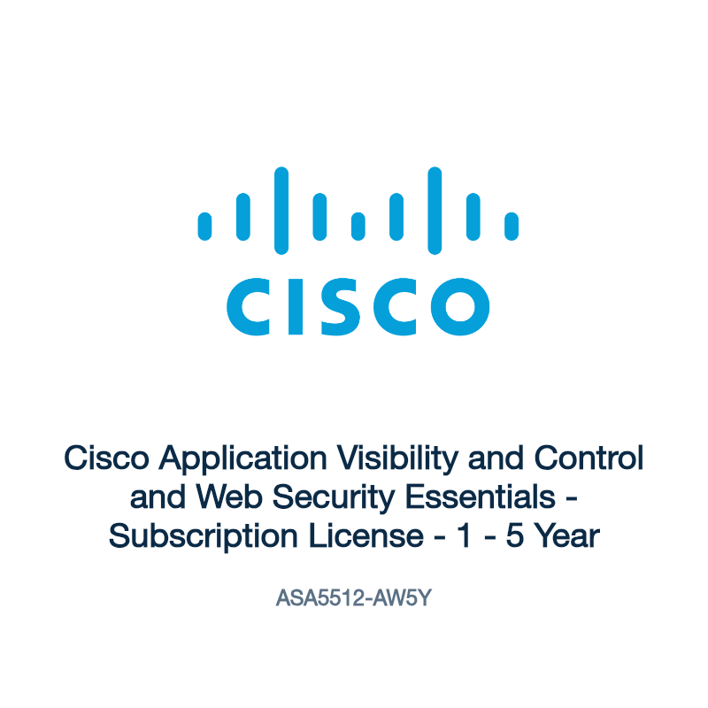 ASA5512-AW5Y: Cisco Application Visibility and Control and Web Security Essentials