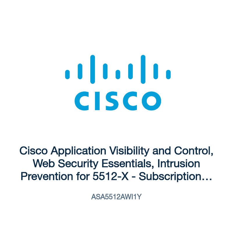 ASA5512AWI1Y: Cisco Application Visibility and Control, Web Security Essentials