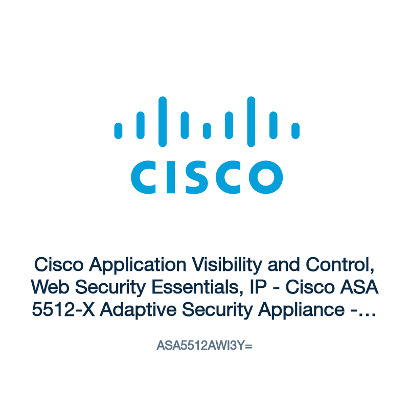 ASA5512AWI3Y=: Cisco Application Visibility and Control, Web Security Essentials, IP