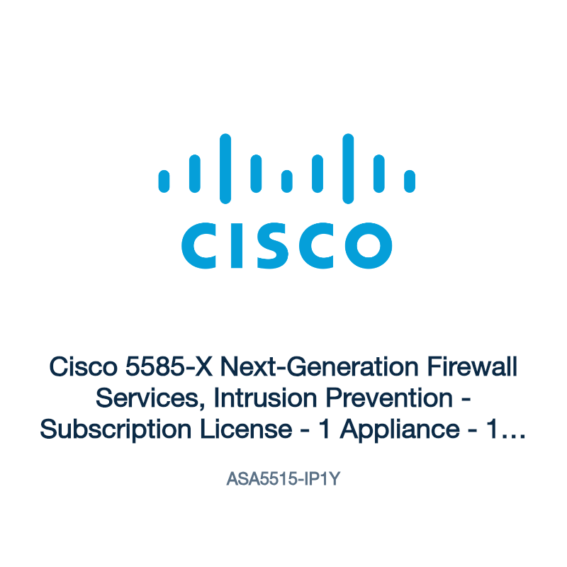 ASA5515-IP1Y: Cisco 5585-X Next-Generation Firewall Services, Intrusion Prevention
