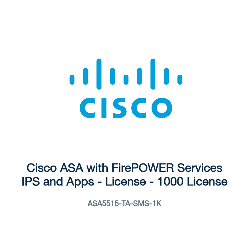 ASA5515-TA-SMS-1K: Cisco ASA with FirePOWER Services IPS and Apps
