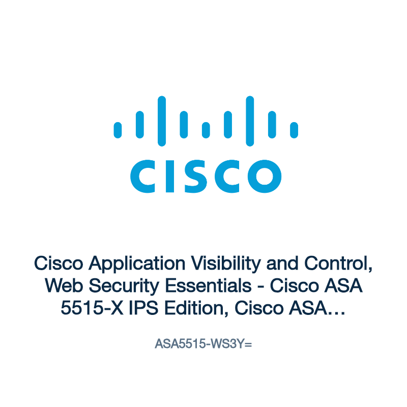 ASA5515-WS3Y=: Cisco Application Visibility and Control, Web Security Essentials