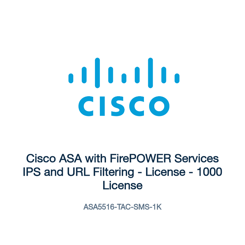 ASA5516-TAC-SMS-1K: Cisco ASA with FirePOWER Services IPS and URL Filtering