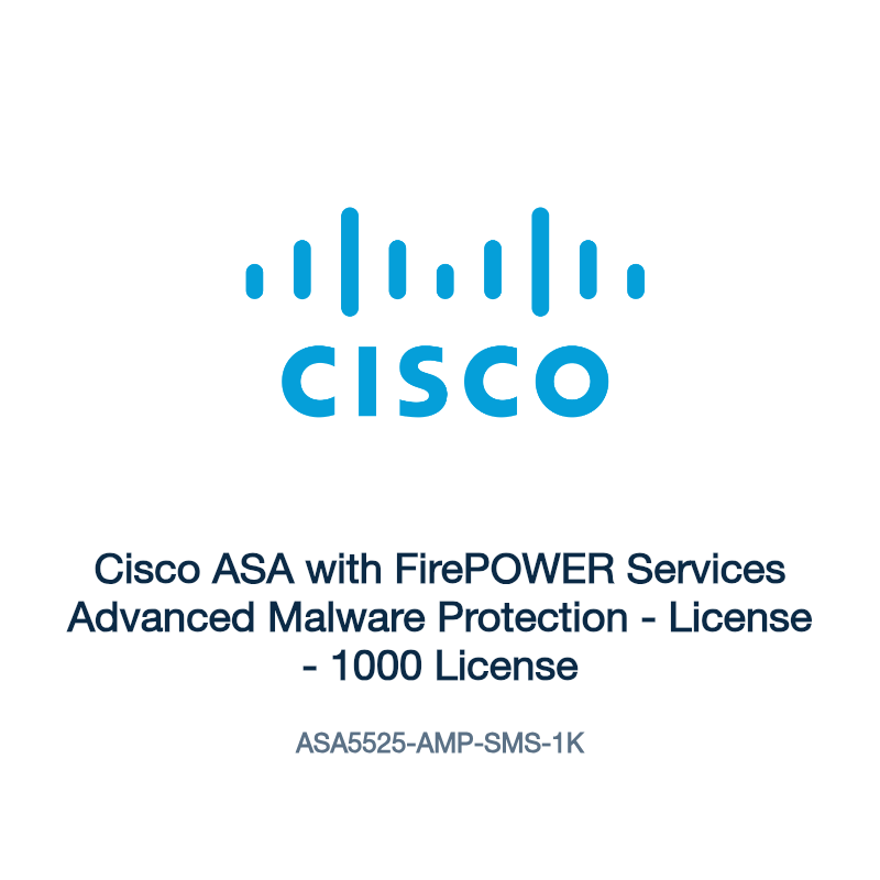 ASA5525-AMP-SMS-1K: Cisco ASA with FirePOWER Services Advanced Malware Protection