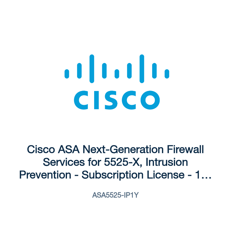 ASA5525-IP1Y: Cisco ASA Next-Generation Firewall Services for 5525-X, Intrusion