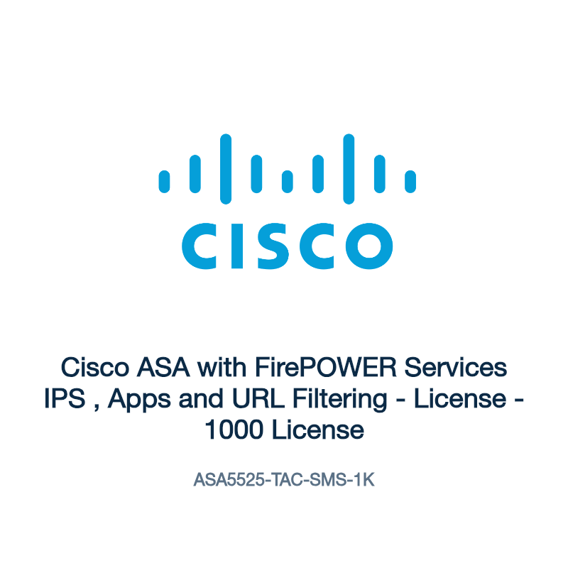 ASA5525-TAC-SMS-1K: Cisco ASA with FirePOWER Services IPS , Apps and URL Filtering