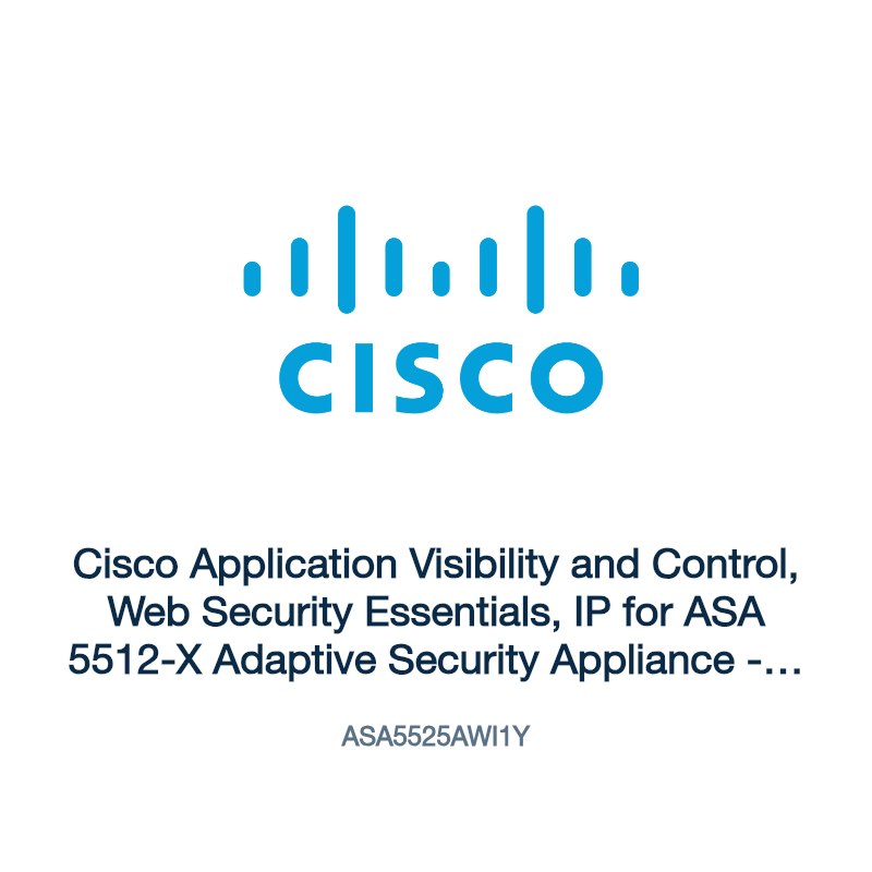 ASA5525AWI1Y: Cisco Application Visibility and Control, Web Security Essentials, IP