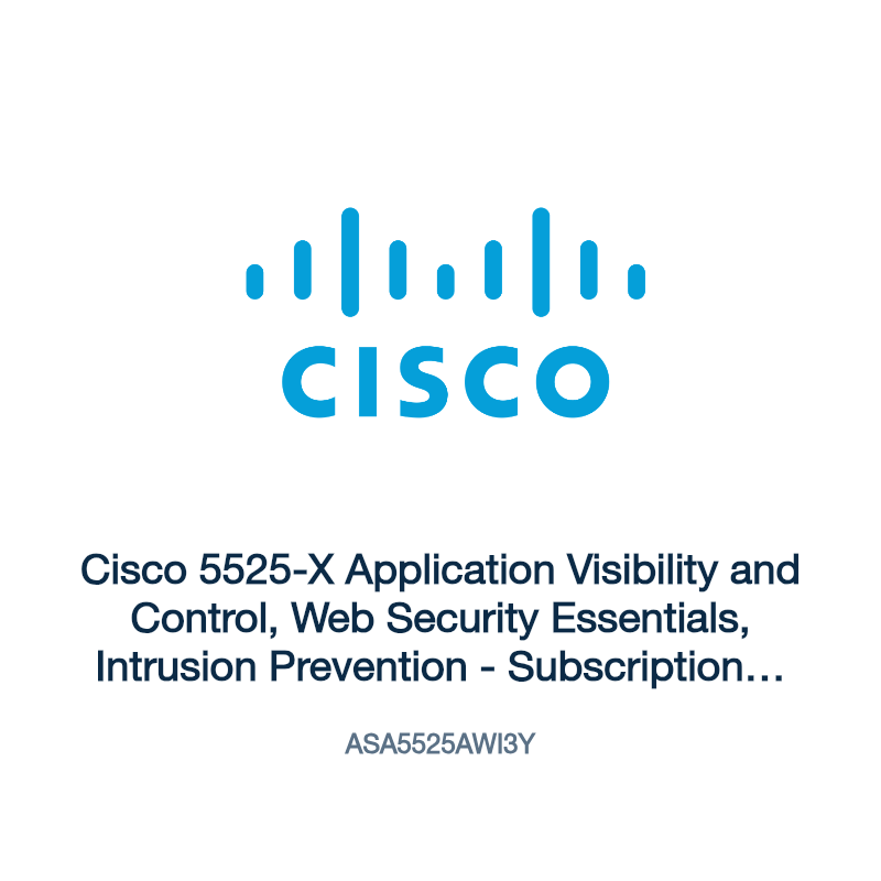 ASA5525AWI3Y: Cisco 5525-X Application Visibility and Control, Web Security
