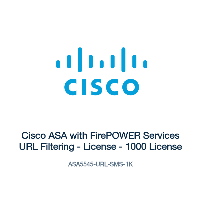 ASA5545-URL-SMS-1K: Cisco ASA with FirePOWER Services URL Filtering