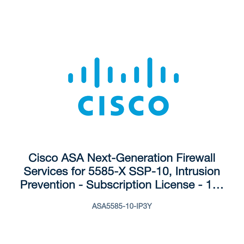 ASA5585-10-IP3Y: Cisco ASA Next-Generation Firewall Services for 5585-X SSP-10
