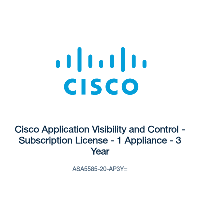 ASA5585-20-AP3Y=: Cisco Application Visibility and Control