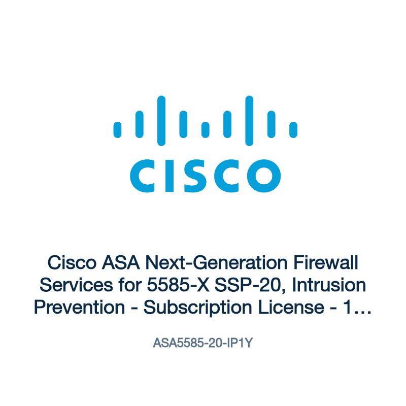 ASA5585-20-IP1Y: Cisco ASA Next-Generation Firewall Services for 5585-X SSP-20