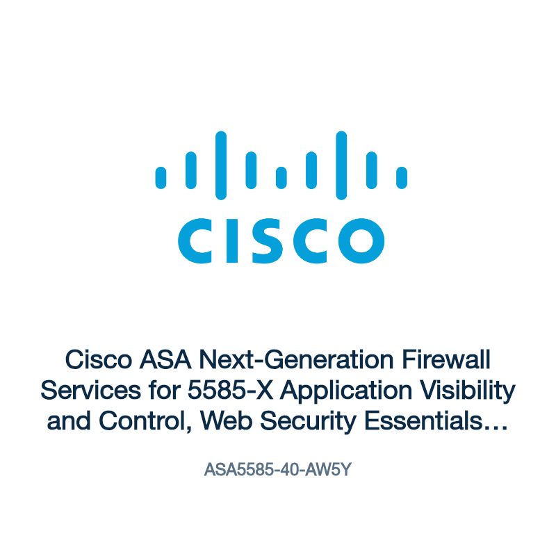 ASA5585-40-AW5Y: Cisco ASA Next-Generation Firewall Services for 5585-X Application