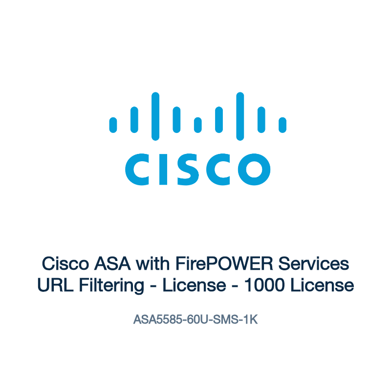 ASA5585-60U-SMS-1K: Cisco ASA with FirePOWER Services URL Filtering