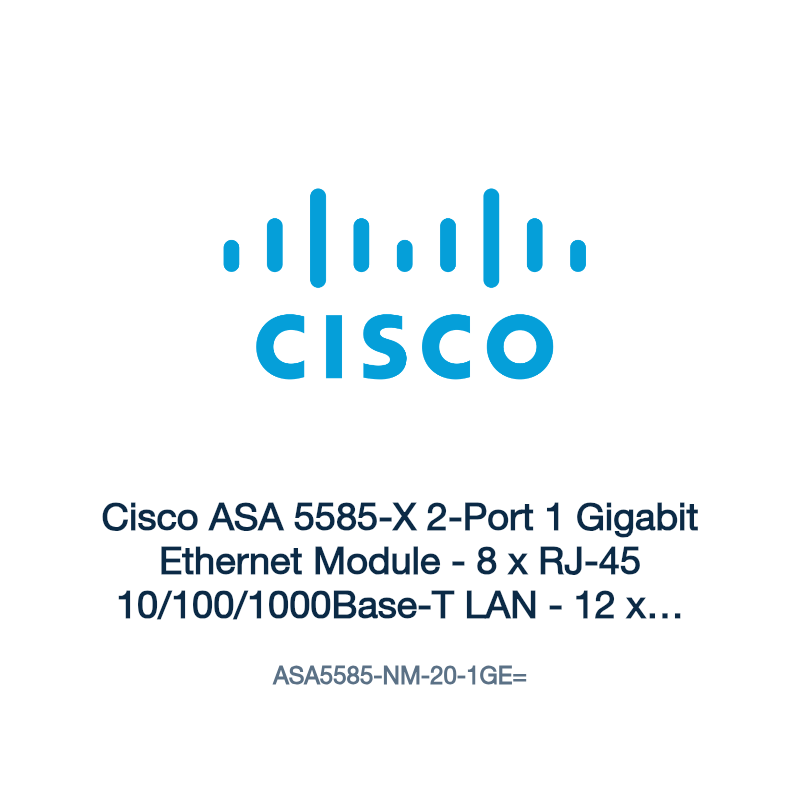 ASA5585-NM-20-1GE=: Cisco ASA 5585-X 2-Port 1 Gigabit Ethernet Module