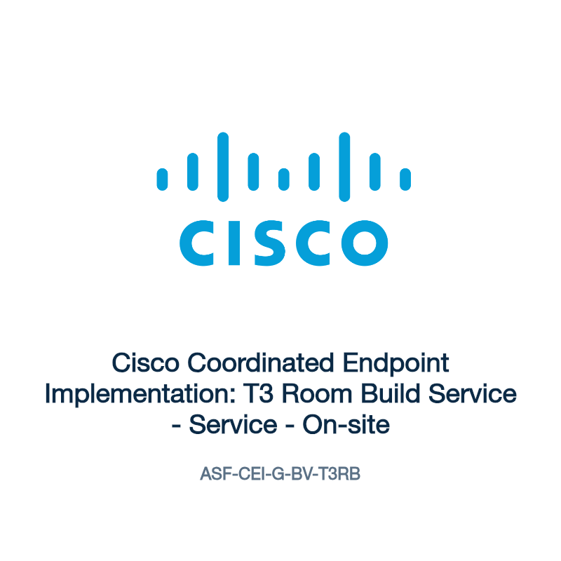 ASF-CEI-G-BV-T3RB: Cisco Coordinated Endpoint Implementation: T3 Room Build Service