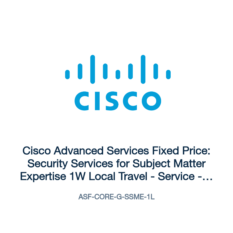 ASF-CORE-G-SSME-1L: Cisco Advanced Services Fixed Price: Security Services for Subject