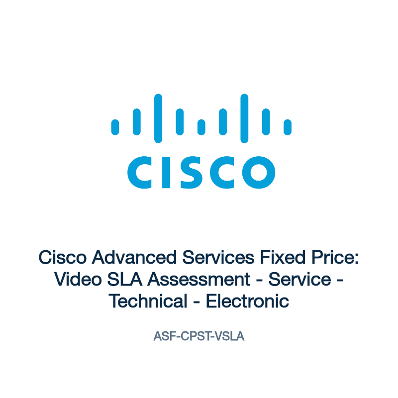 ASF-CPST-VSLA: Cisco Advanced Services Fixed Price: Video SLA Assessment
