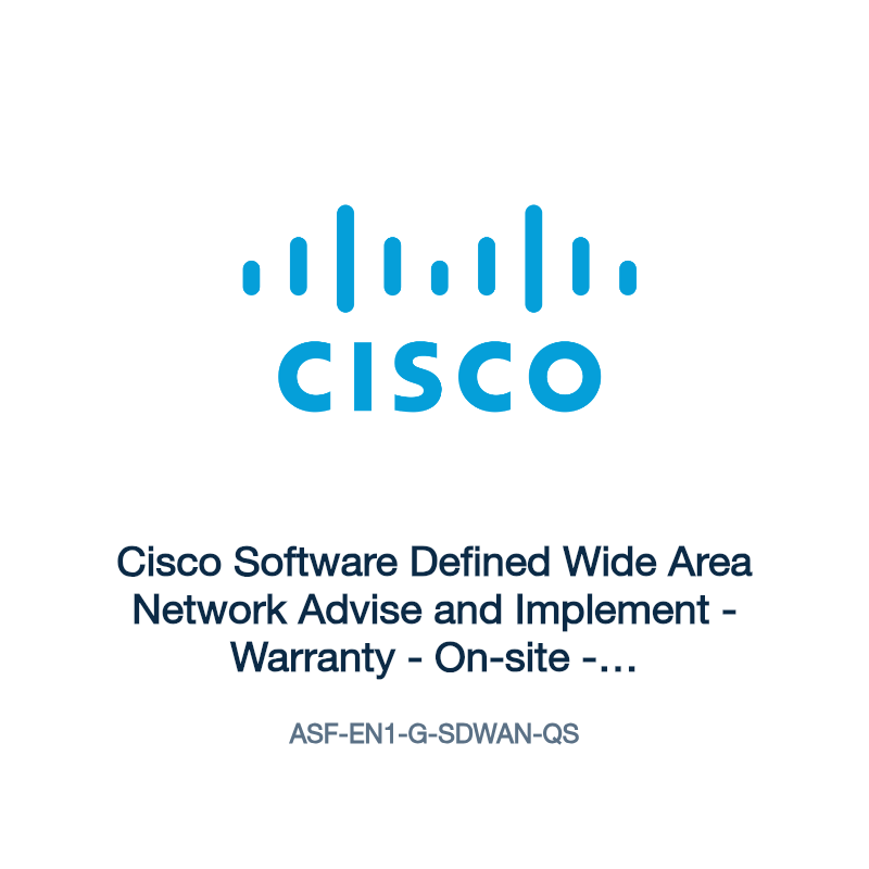 ASF-EN1-G-SDWAN-QS: Cisco Software Defined Wide Area Network Advise and Implement