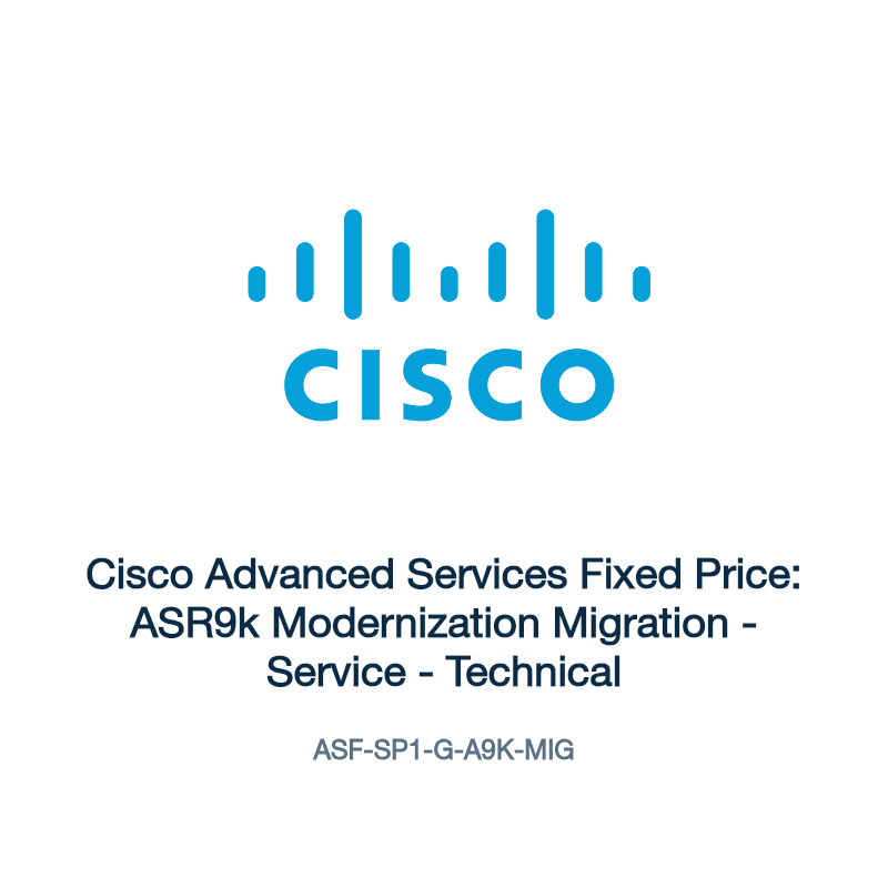 ASF-SP1-G-A9K-MIG: Cisco Advanced Services Fixed Price: ASR9k Modernization Migration