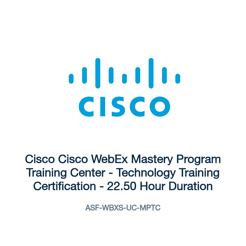 ASF-WBXS-UC-MPTC: Cisco Cisco WebEx Mastery Program Training Center