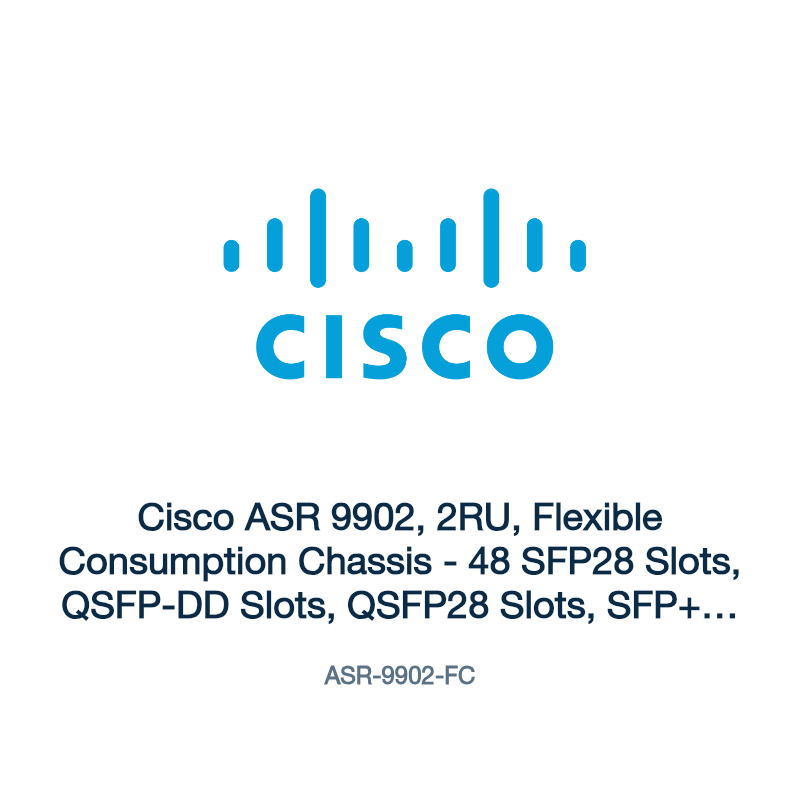 ASR-9902-FC: Cisco ASR 9902, 2RU, Flexible Consumption Chassis