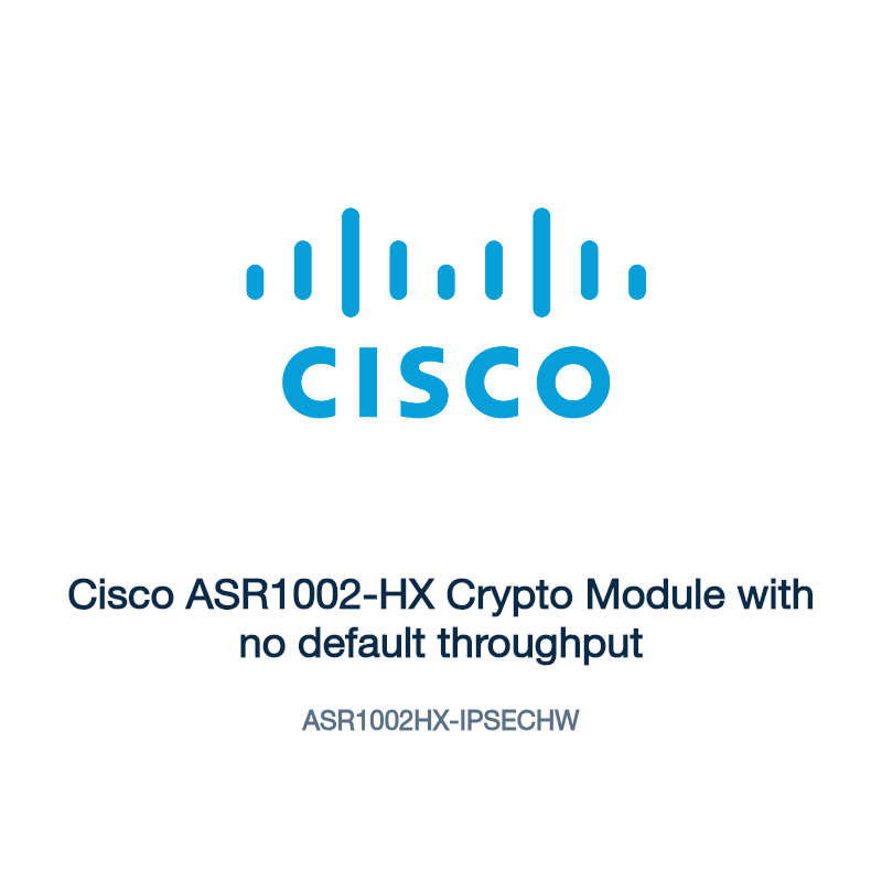 ASR1002HX-IPSECHW: Cisco ASR1002-HX Crypto Module with no default throughput