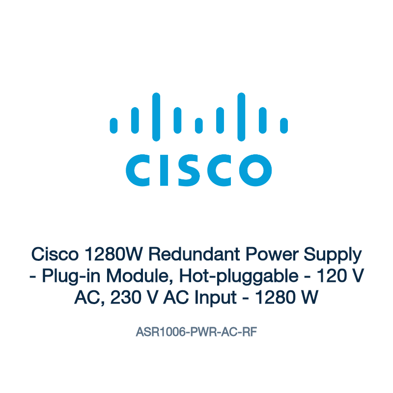 ASR1006-PWR-AC-RF: Cisco 1280W Redundant Power Supply