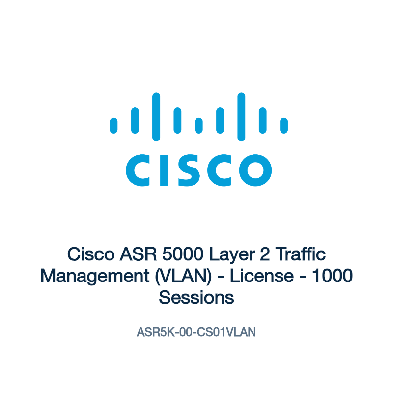 ASR5K-00-CS01VLAN: Cisco ASR 5000 Layer 2 Traffic Management (VLAN)