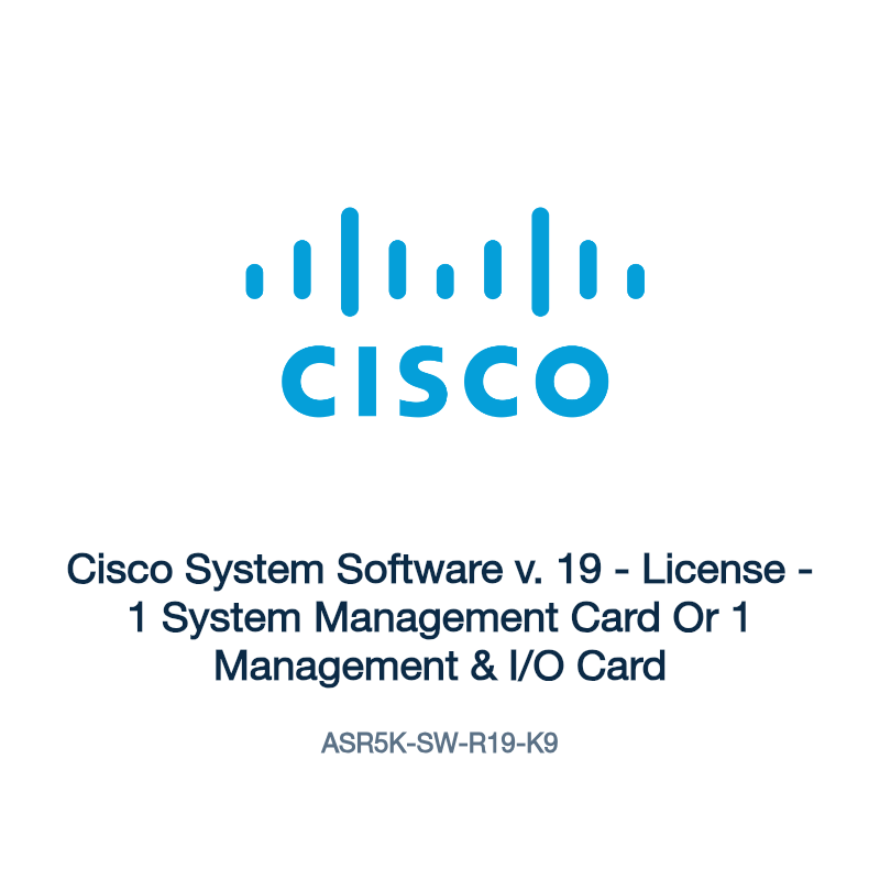 ASR5K-SW-R19-K9: Cisco System Software v. 19
