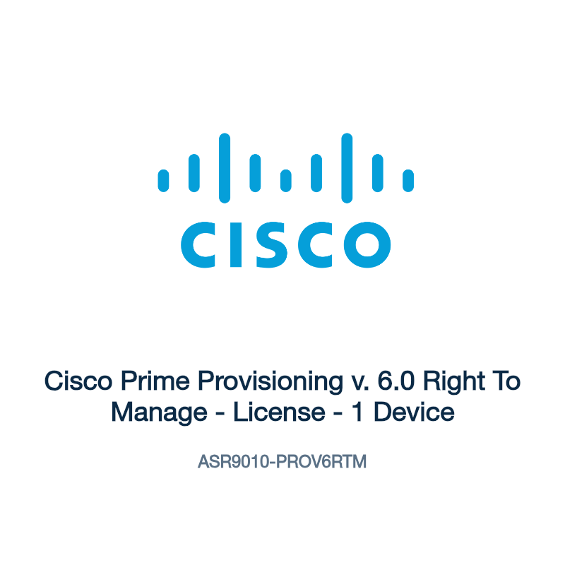 ASR9010-PROV6RTM: Cisco Prime Provisioning v. 6.0 Right To Manage