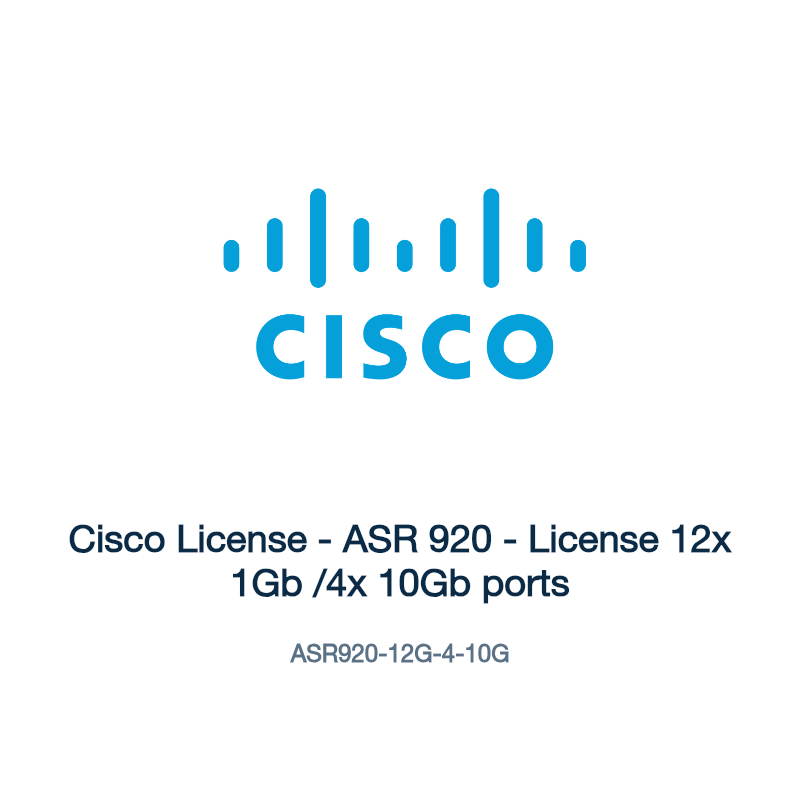 ASR920-12G-4-10G: Cisco License - ASR 920 - License 12x 1Gb /4x 10Gb ports