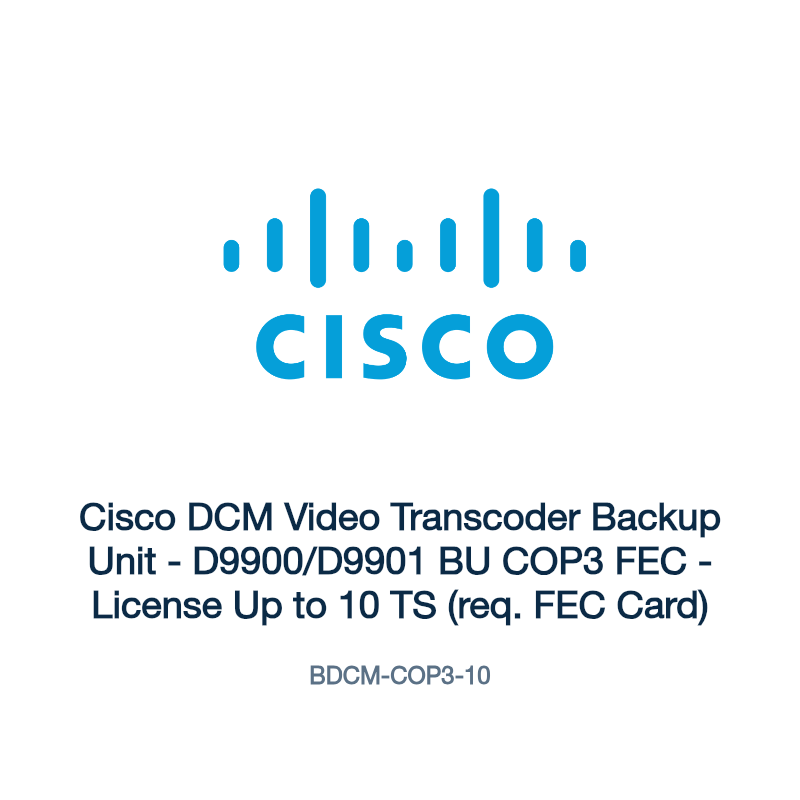 BDCM-COP3-10: Cisco DCM Video Transcoder Backup Unit