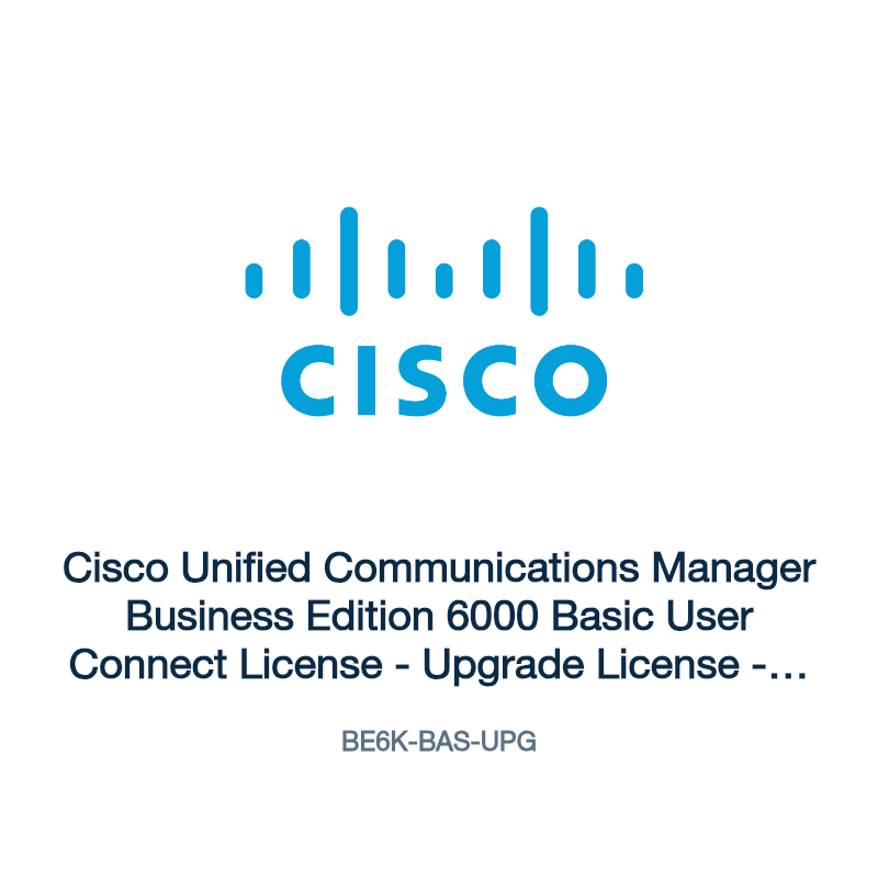 BE6K-BAS-UPG: Cisco Unified Communications Manager Business Edition 6000 Basic User