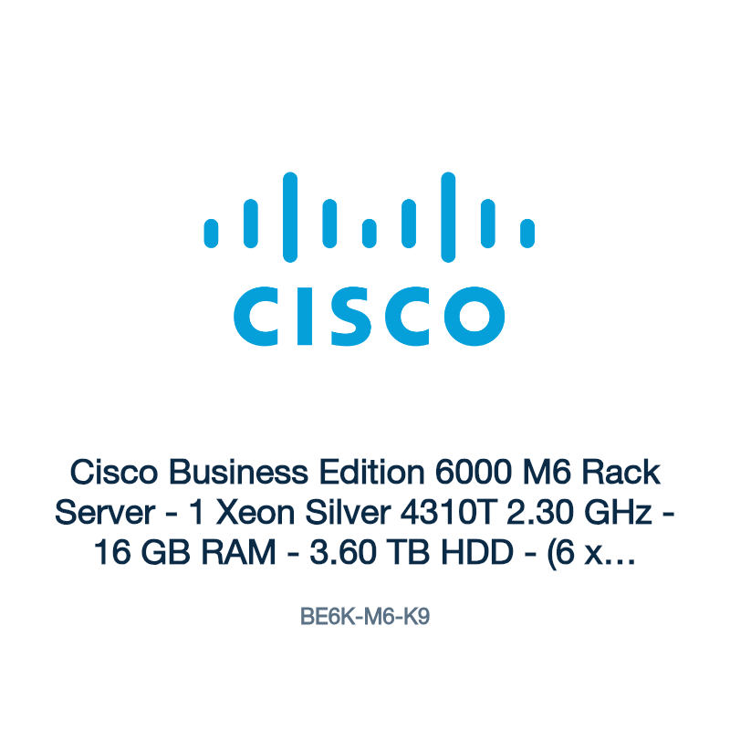 BE6K-M6-K9: Cisco Business Edition 6000 M6 Rack Server