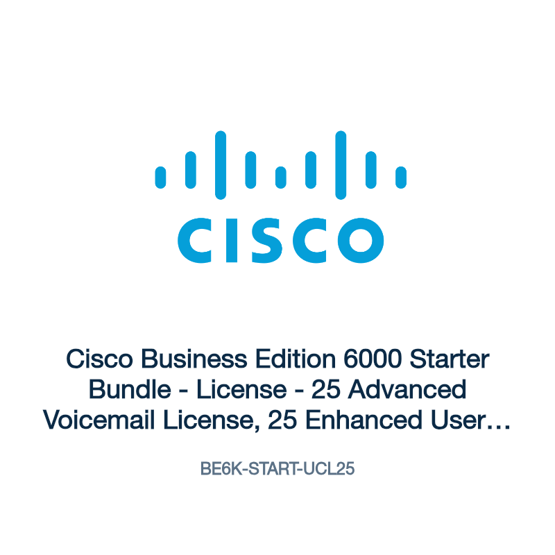 BE6K-START-UCL25: Cisco Business Edition 6000 Starter Bundle