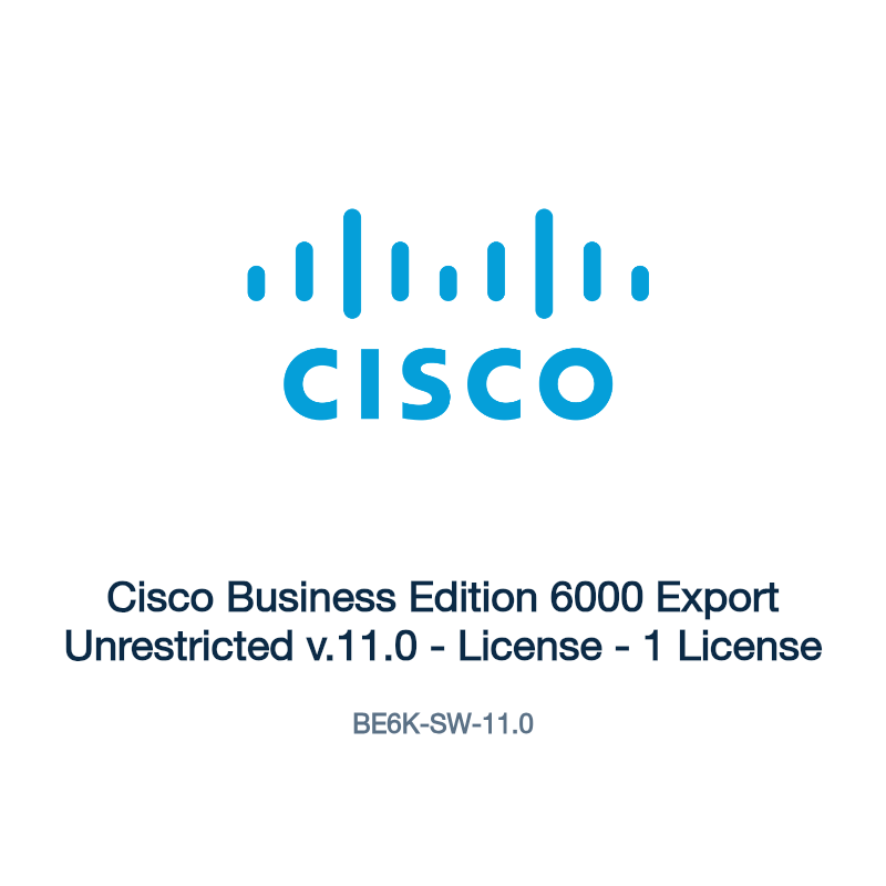 BE6K-SW-11.0: Cisco Business Edition 6000 Export Unrestricted v.11.0