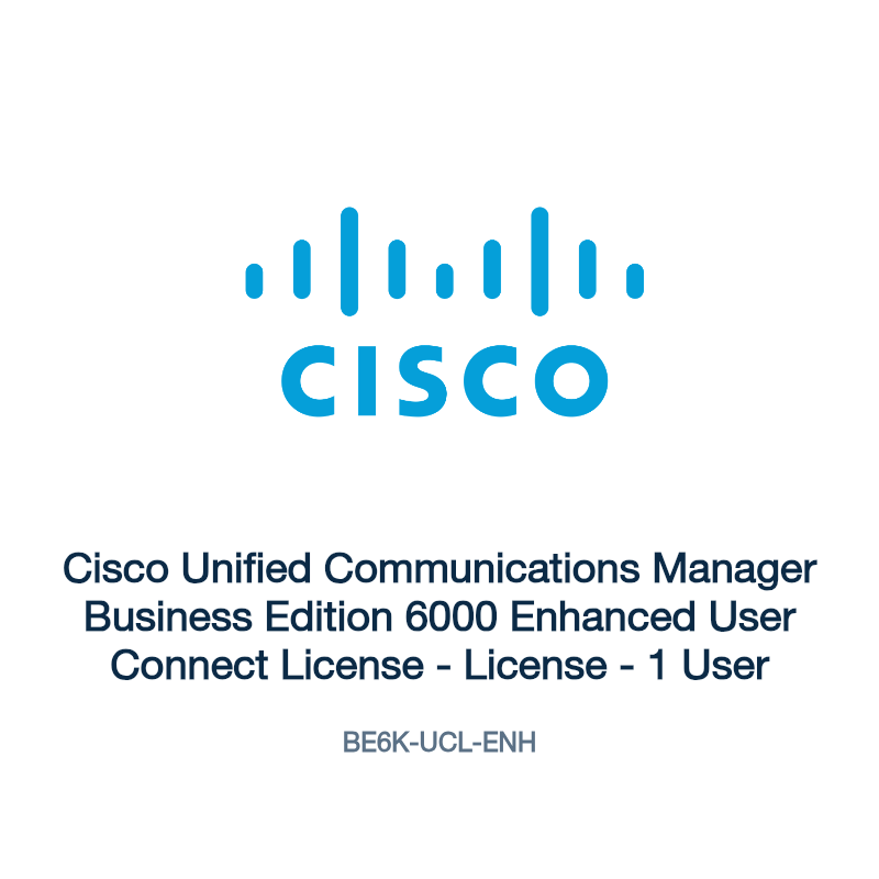 BE6K-UCL-ENH: Cisco Unified Communications Manager Business Edition 6000 Enhanced