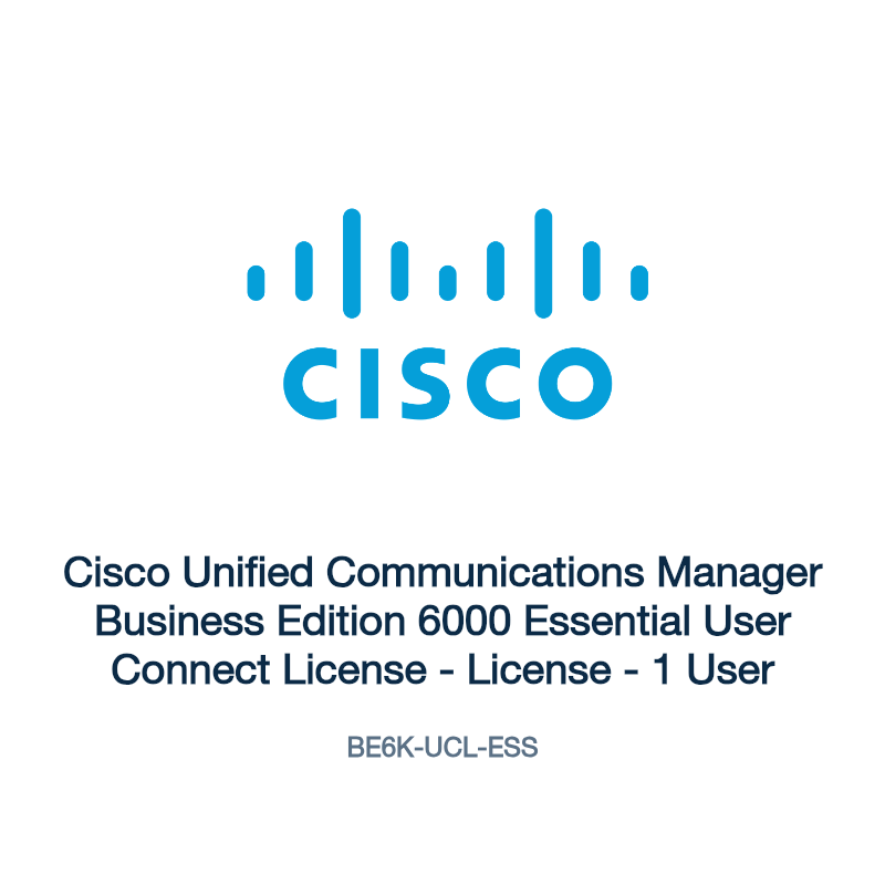 BE6K-UCL-ESS: Cisco Unified Communications Manager Business Edition 6000 Essential