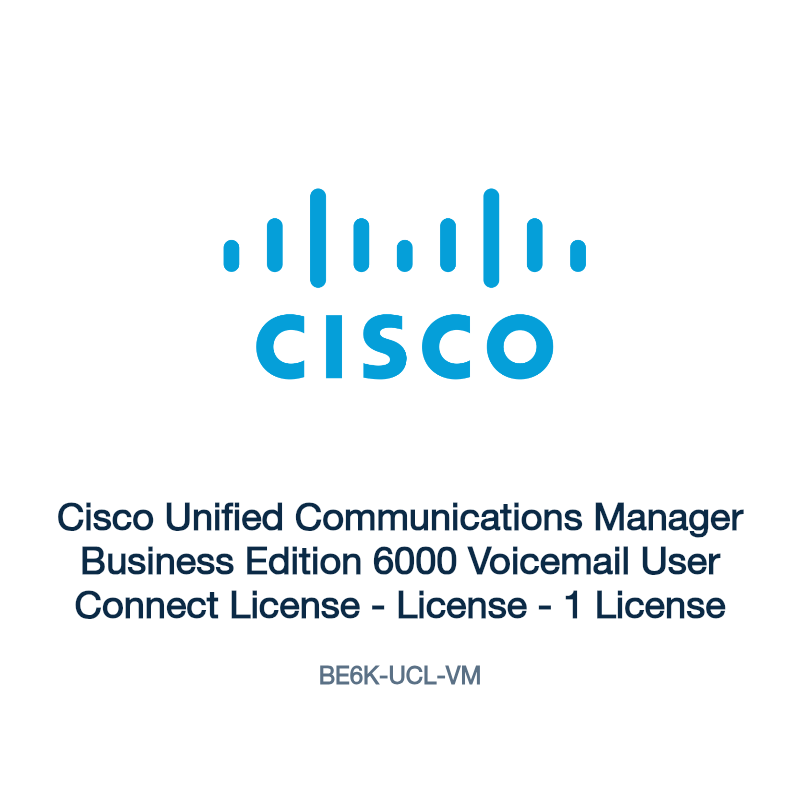 BE6K-UCL-VM: Cisco Unified Communications Manager Business Edition 6000 Voicemail
